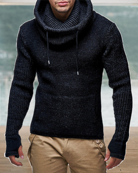 Men's Fashion High Neck Knitted Pullover Sweater
