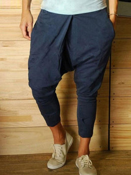 Bunivo Men's Comfortable Cotton Casual Harem Pants