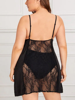 Sexy Lace Plus Size Suspenders Dress