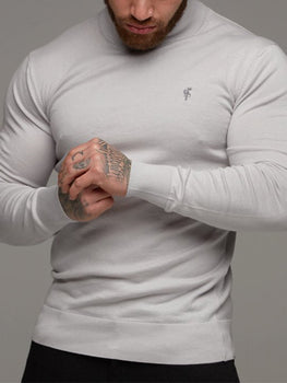 Mens Sports Leisure High-Neck T-shirt