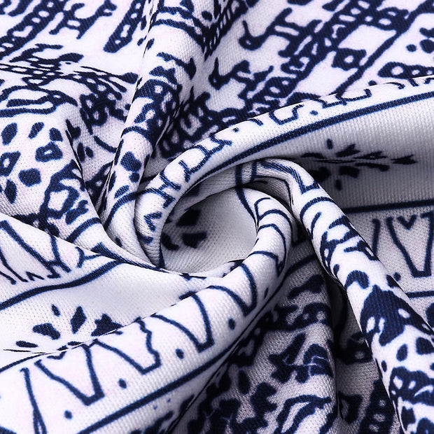Printed Long Sleeve Contrast Color Long Sleeve T-Shirt