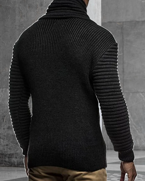 MenS Fashion Plian Slim Stand Collar Sweater