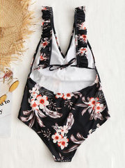 Sexy One-piece Flower Printed Bikini