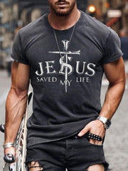 Men's Fashion Casual Jesus Cross T-shirt