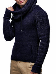 Men's Fashion High Neck Knitted Pullover Sweater