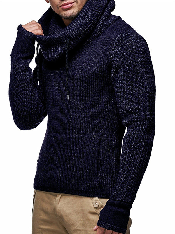 Men's Fashion High Neck Knitted Pullover Sweater
