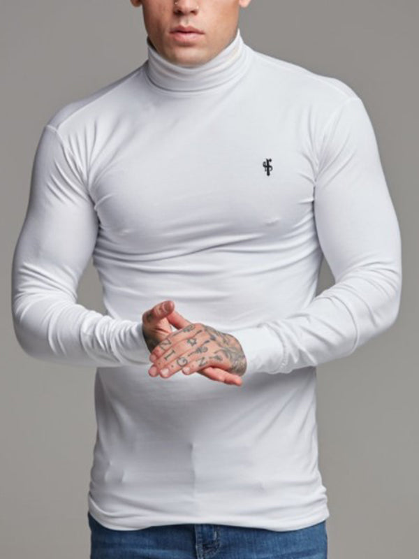 Mens Sports  Leisure High-Neck T-shirt