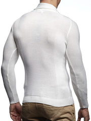 Men's Pullover Slim-Fit Stand-Collar Knitted Sweater