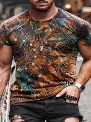 Mens Casual Short Sleeve Printed T-Shirt