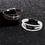 Vintage Anchor Multi-layer Personality Woven Men's Bracelet