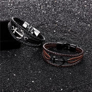 Vintage Anchor Multi-layer Personality Woven Men's Bracelet