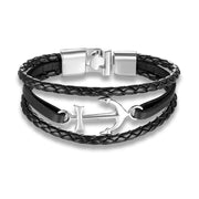 Vintage Anchor Multi-layer Personality Woven Men's Bracelet