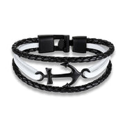 Vintage Anchor Multi-layer Personality Woven Men's Bracelet
