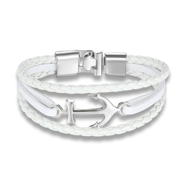 Vintage Anchor Multi-layer Personality Woven Men's Bracelet