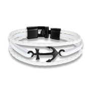 Vintage Anchor Multi-layer Personality Woven Men's Bracelet