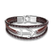 Vintage Anchor Multi-layer Personality Woven Men's Bracelet