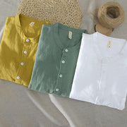 Men's Summer Casual Short-sleeved Stand Collar Shirt