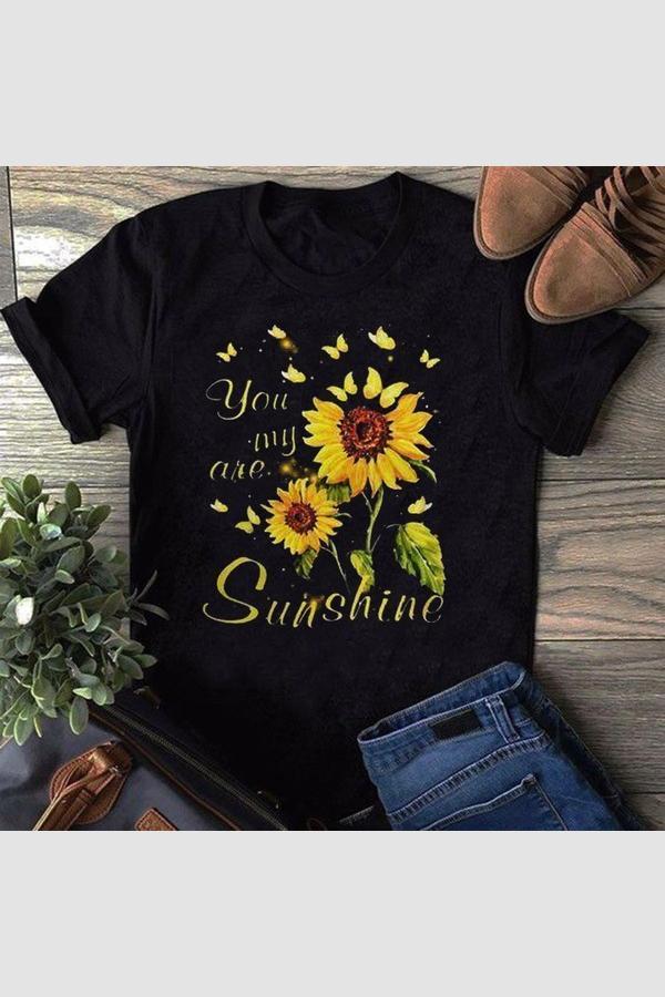 Sunshine Print Women Summer T Shirt