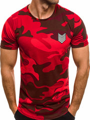 Mens Casual Camouflage Short Sleeve T-Shirt