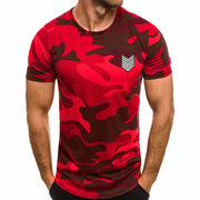Mens Casual Camouflage Short Sleeve T-Shirt