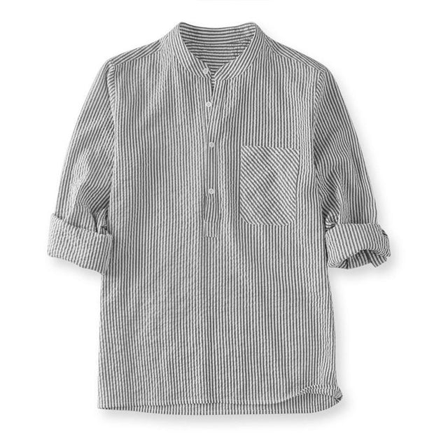 Men's Striped Casual Loose Shirt