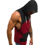 Men‘s Solid Color Sleeveless Hooded Vest