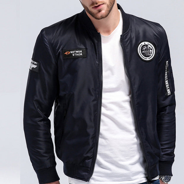 Casual Stand Collar Bomber Jacket