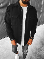 Fashion street solid color pocket look jacket