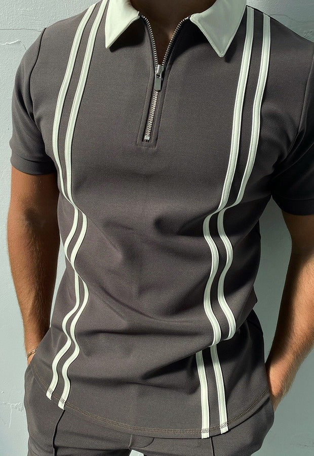 Ivory Stripe Polo