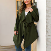 MyLadyplus Plus Size Bandage Trench Coats Women Autumn