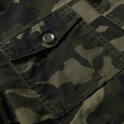 Mens fashion stand-collar camouflage jacket