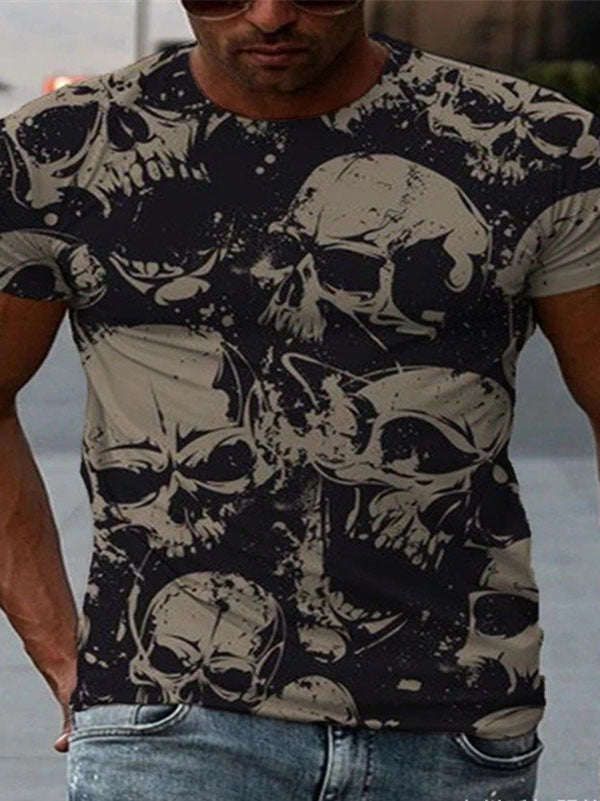 Mens Casual Short Sleeve Printed T-Shirt