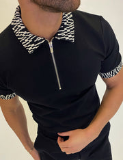 Black craftsman slim fit polo shirt
