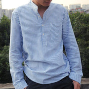 Men's Striped Casual Loose Shirt