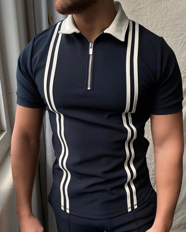 Ivory Stripe Polo