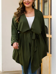 MyLadyplus Plus Size Bandage Trench Coats Women Autumn