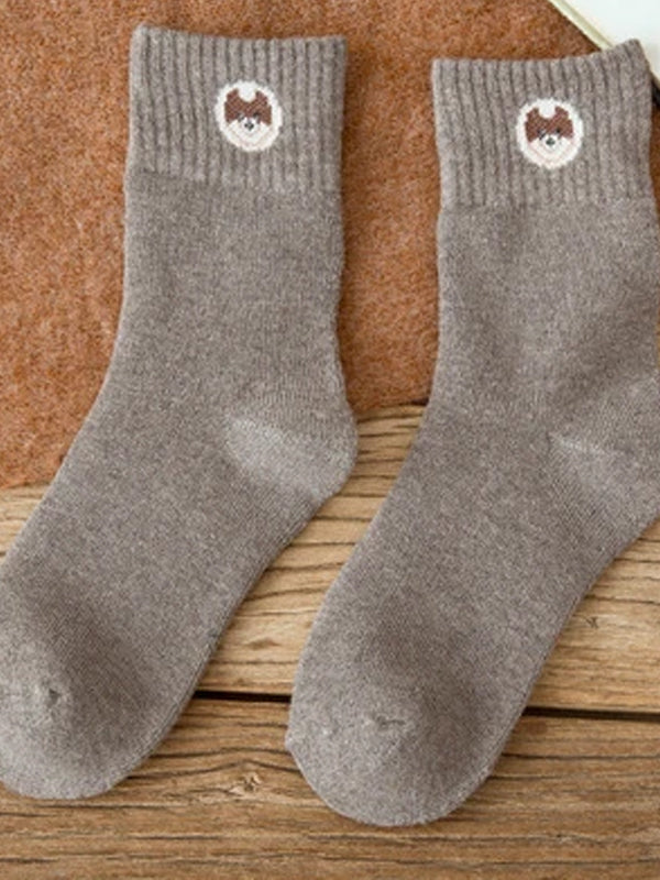 Cartoon Puppy Pattern Socks