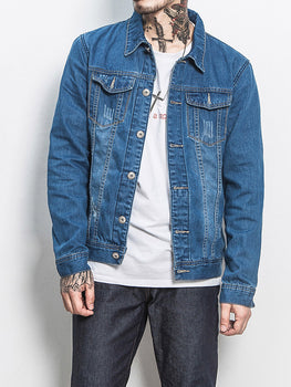 Men Casual Cool Loose Denim Jacket