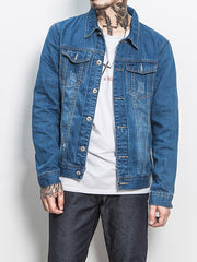 Men Casual Cool Loose Denim Jacket