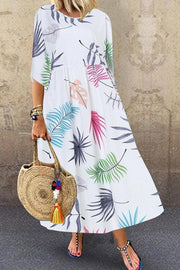 Women's Geometric Patterns Printed Loose Dress