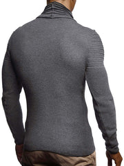Men's Pullover High Neck Knitted Sweater