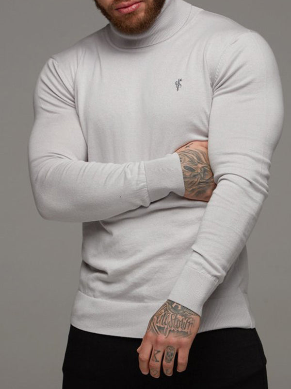 Mens Sports  Leisure High-Neck T-shirt