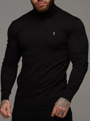 Mens Sports  Leisure High-Neck T-shirt