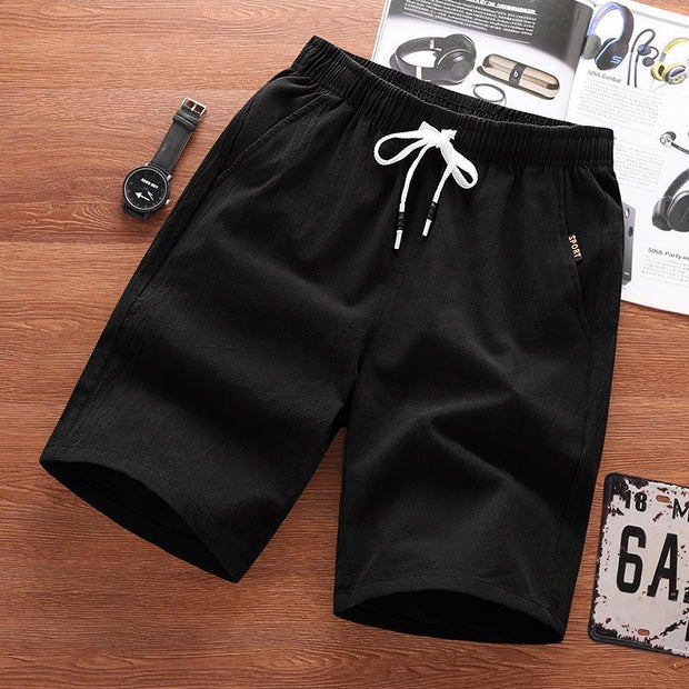 Men's Summer Casual Solid Color Beach Shorts