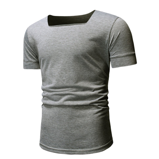 Mens Fashion Plain Slim Short Sleeve T-Shirt