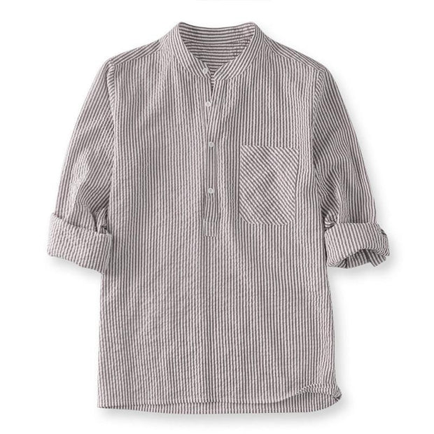 Men's Striped Casual Loose Shirt