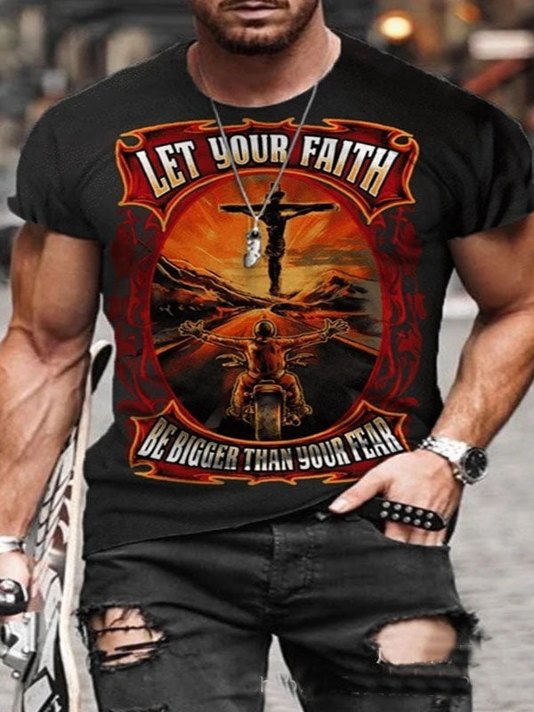 Mens Casual Short Sleeve Printed T-Shirt