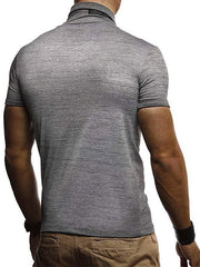 Mens Fashion Casual Stitching Contrast Short Sleeve T-Shirt