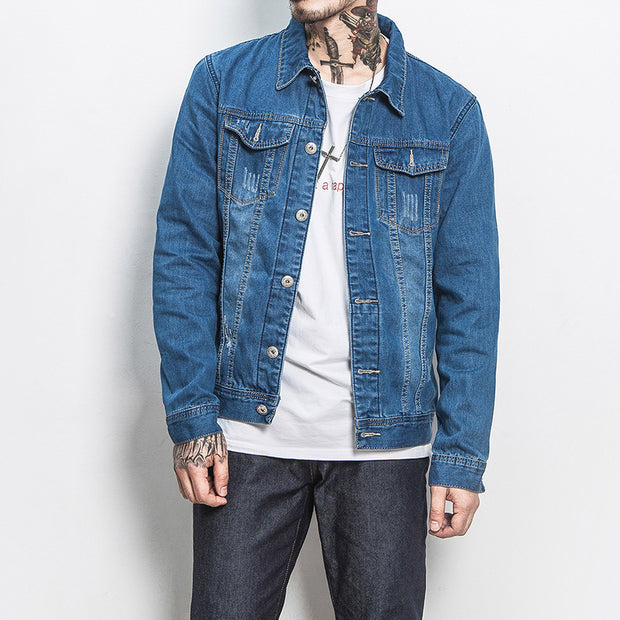 Men Casual Cool Loose Denim Jacket