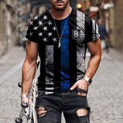 Mens retro casual short sleeve t-shirt